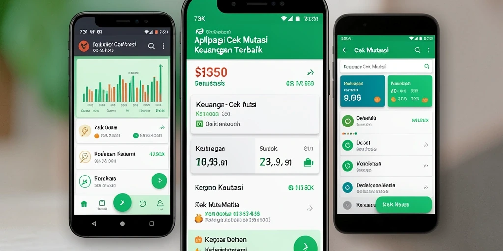 Antarmuka aplikasi 73K yang menampilkan informasi cek mutasi.