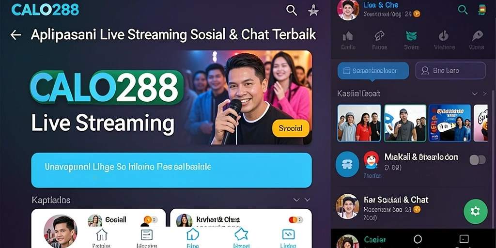 Tampilan antarmuka aplikasi Live Streaming CALO288 yang menarik dan interaktif.