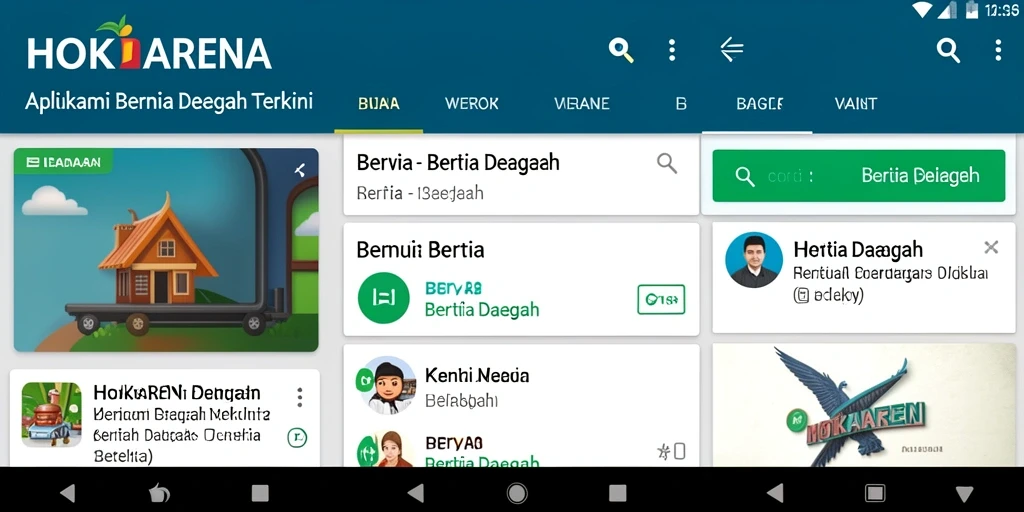 Tampilan antarmuka HOKIARENA yang modern dan informatif.