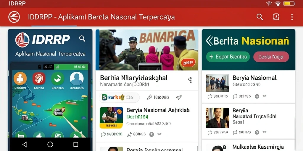 Antarmuka aplikasi IDRRP yang menarik dan informatif.