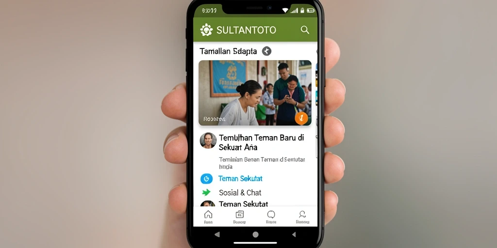 Antarmuka pengguna SULTANTOTO yang menarik untuk Teman Sekitar.