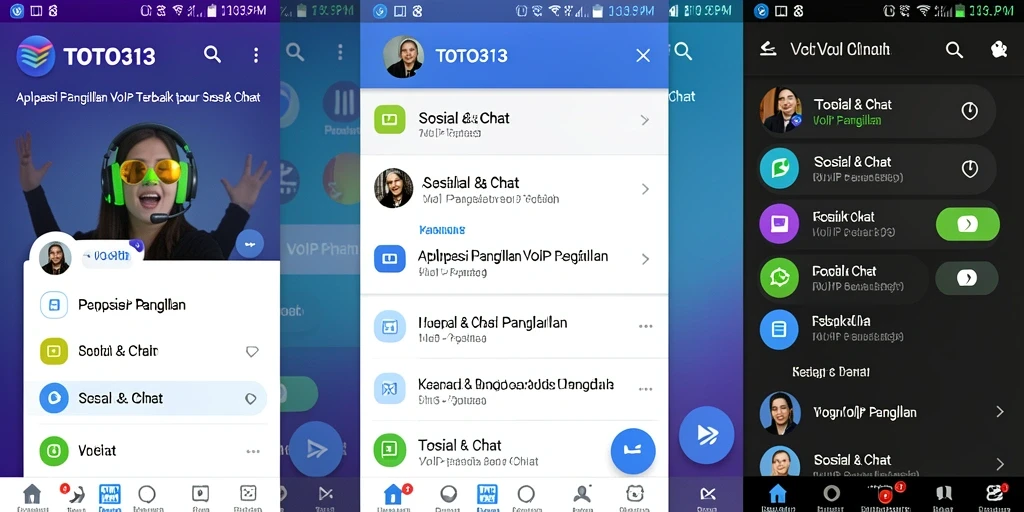 Antarmuka TOTO313 menampilkan fungsi panggilan VoIP yang ramah pengguna.
