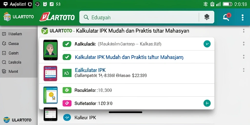 Tampilan antarmuka ULARTOTO yang user-friendly untuk Kalkulator IPK.